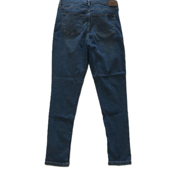 Calvin Klein Ladies Denim Jeans sz 14 32 Repreve Tapered Button Closure - Picture 2 of 12